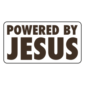 Powered By Jesus Sticker (Brown)